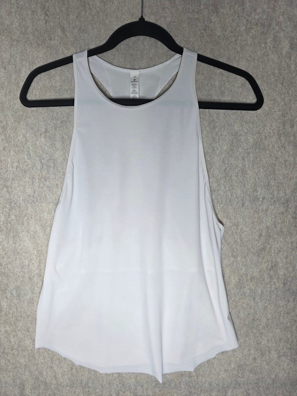 Lululemon #Athleisure Sculpt Tank Top in off-white | Size 4 Mesh Racerback.